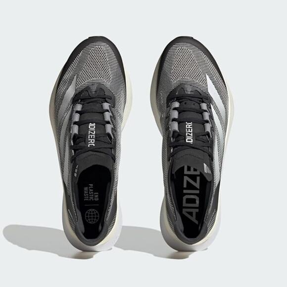 NWT adidas Adizero Boston 12 Men’s Sneaker Size 11 Black/White/Carbon main image 6